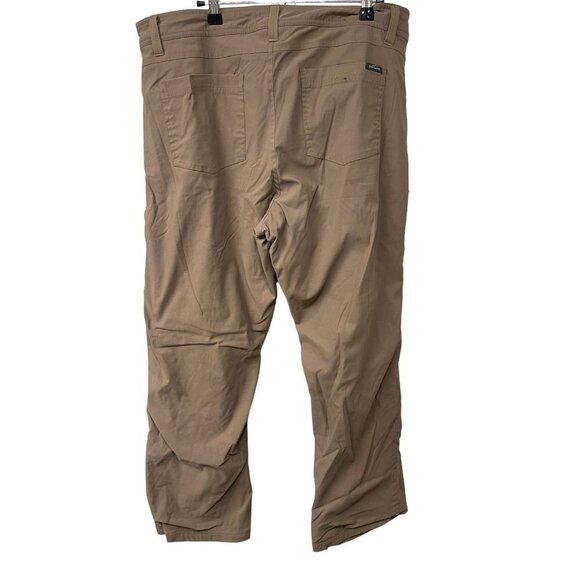 Eddie Bauer Pants Men's 36x30 Brown Tan Fleece Lined Tech zippered pockets - Picture 2 of 6